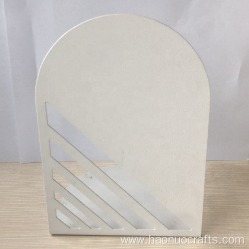 Simple white book stand office iron student bookend